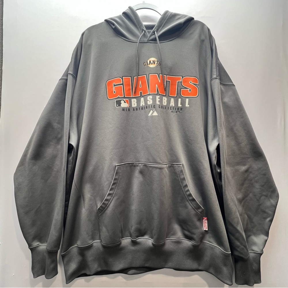 Majestic Giants Baseball Windbreaker - Gray and Orange